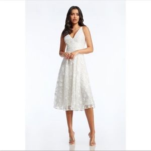 Dress the Population Elisa White Sequin Dress